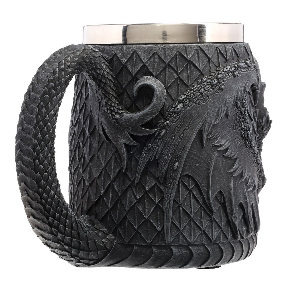 Fantasy Krug Dragon`s Wing mit Edelstahleinsatz Bild 1