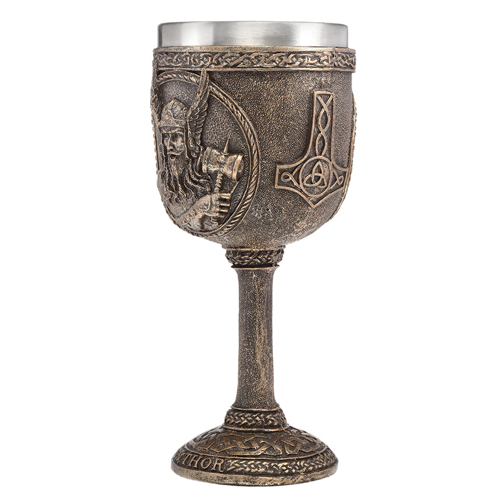 Wikinger Kelch Thor mit Edelstahleinsatz Bild 1