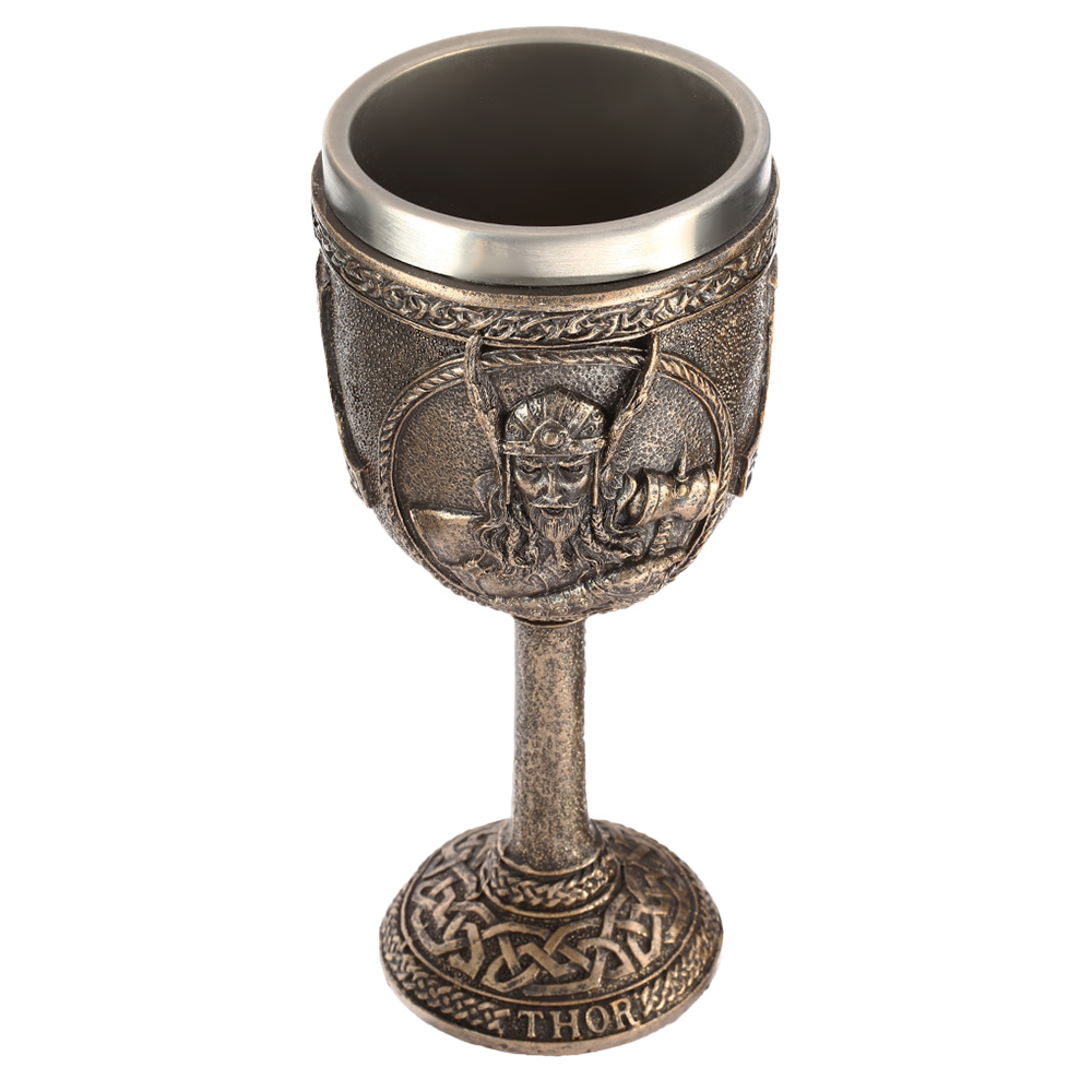 Wikinger Kelch Thor mit Edelstahleinsatz Bild 1