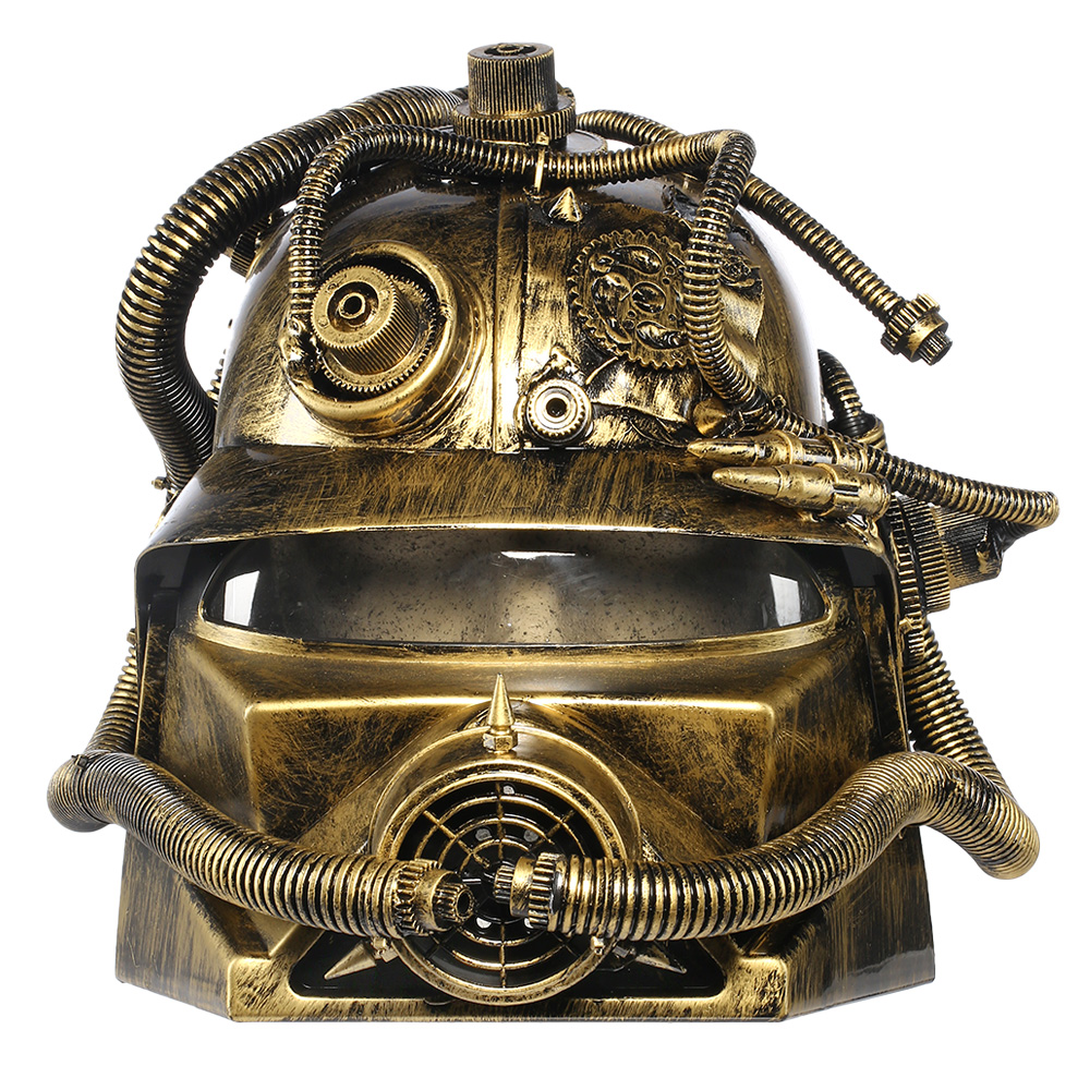 Deko Steampunk Firefighter Gashelm Goldfarben Kotte Zeller