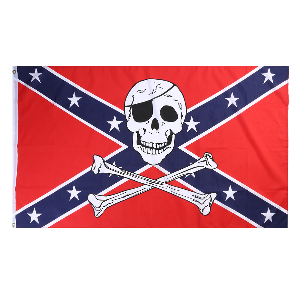 Flagge Südstaaten mit Totenkopf 150 x 90 cm