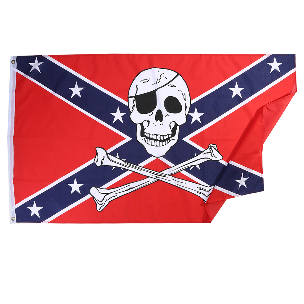 Flagge Südstaaten mit Totenkopf 150 x 90 cm Bild 1
