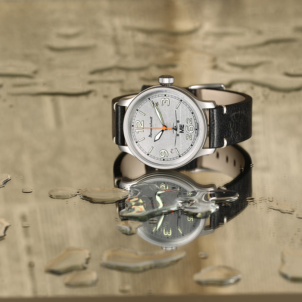 Messerschmitt Fliegeruhr ME262-42 Aero Unikat mit Vintage Lederarmband Bild 1