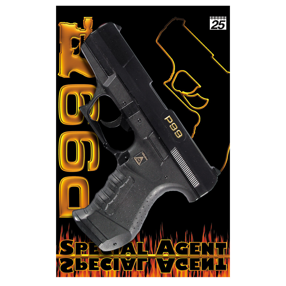 Special Agent P99 Pistole mit Schalldämpfer Kinder Spielzeug Sohni Wicke 0473 