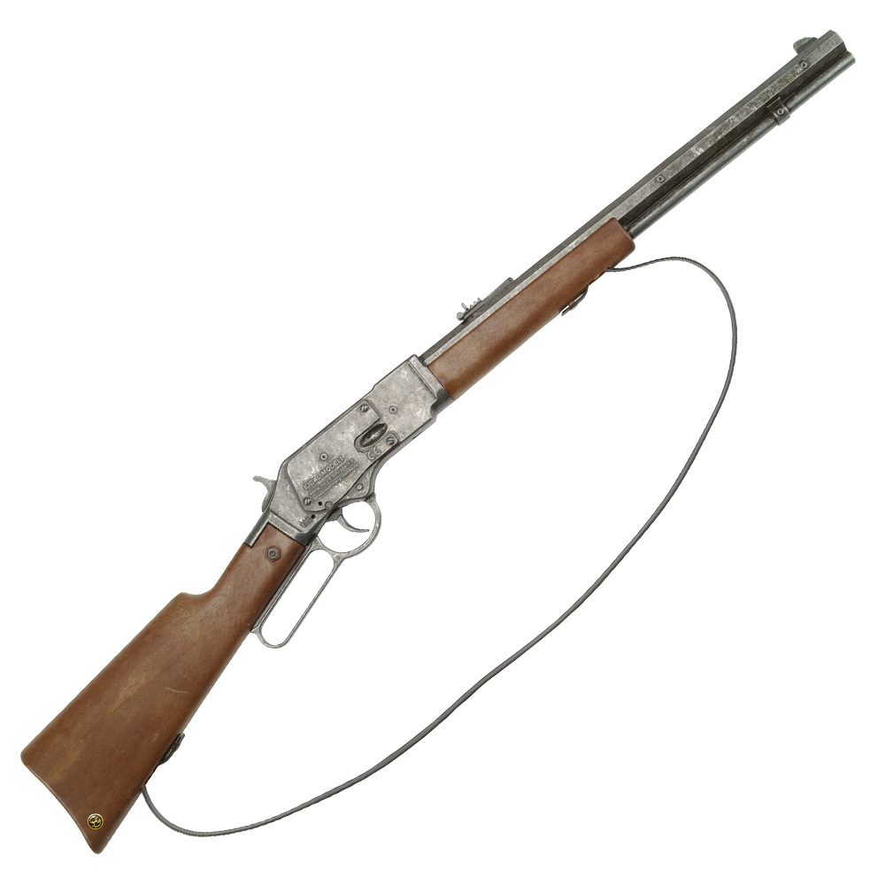 12 Schuss Cowboy Gewehr Schröde 607 8128 Silberbüchse antik Spielzeuggewehr 