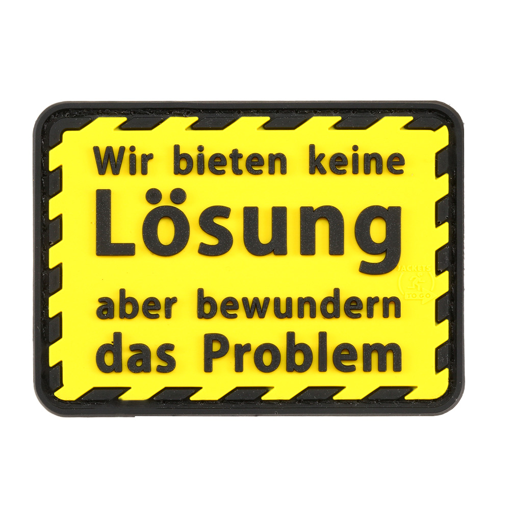 JTG 3D Rubber Patch mit Klettflche keine Lsung gelb/schwarz