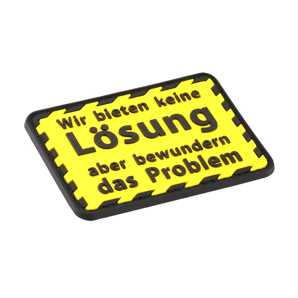 JTG 3D Rubber Patch mit Klettflche keine Lsung gelb/schwarz Bild 1
