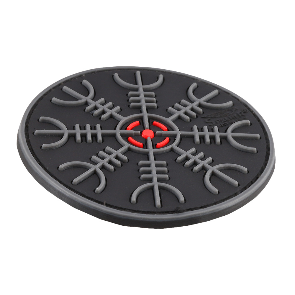 JTG 3D Rubber Patch mit Klettflche Helm of Awe blackops/rot Bild 1