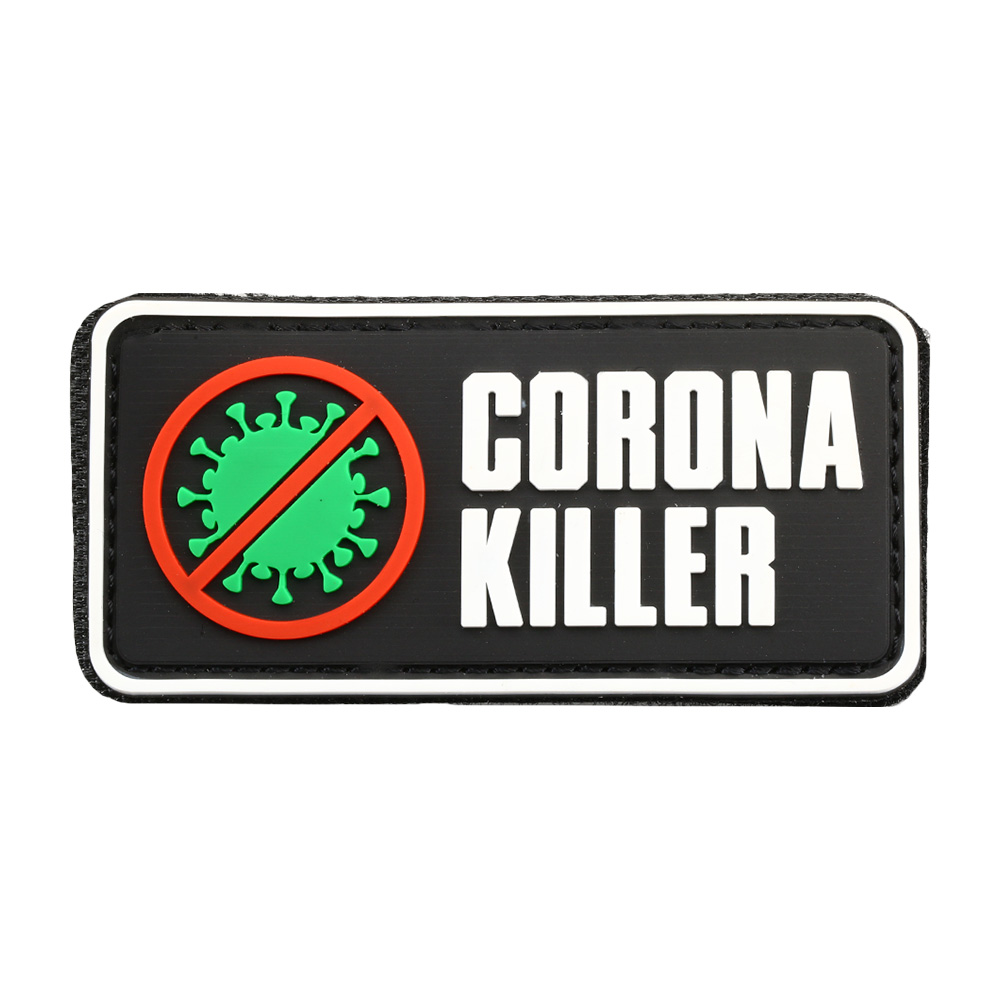 3D Rubber Patch mit Klettflche Corona Killer