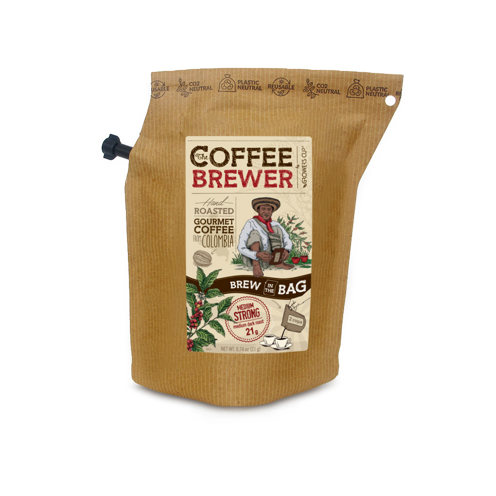 Grower's Cup Beutelkaffee Colombia biologisch für zwei Tassen