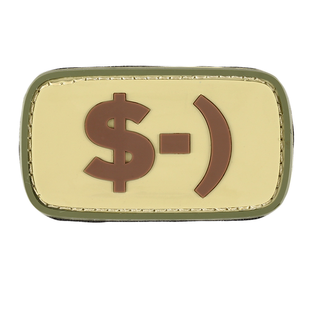 101 INC. 3D Rubber Patch mit Klettflche Emoticon $-)