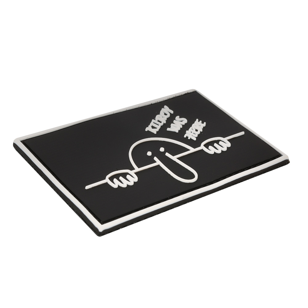 101 INC. 3D Rubber Patch mit Klettflche Kilroy was here schwarz Bild 1