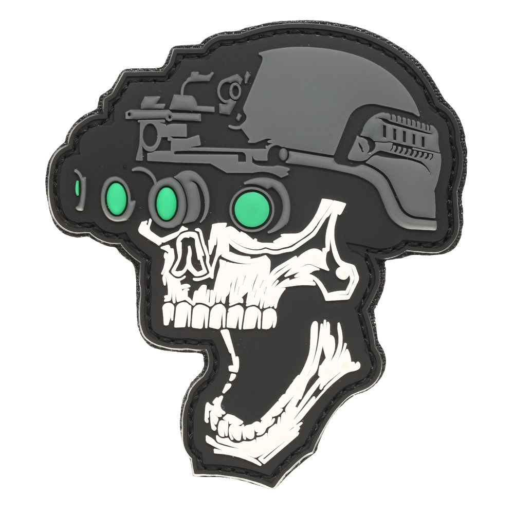 101 INC. 3D Rubber Patch mit Klettflche Night Vision Skull fullcolor