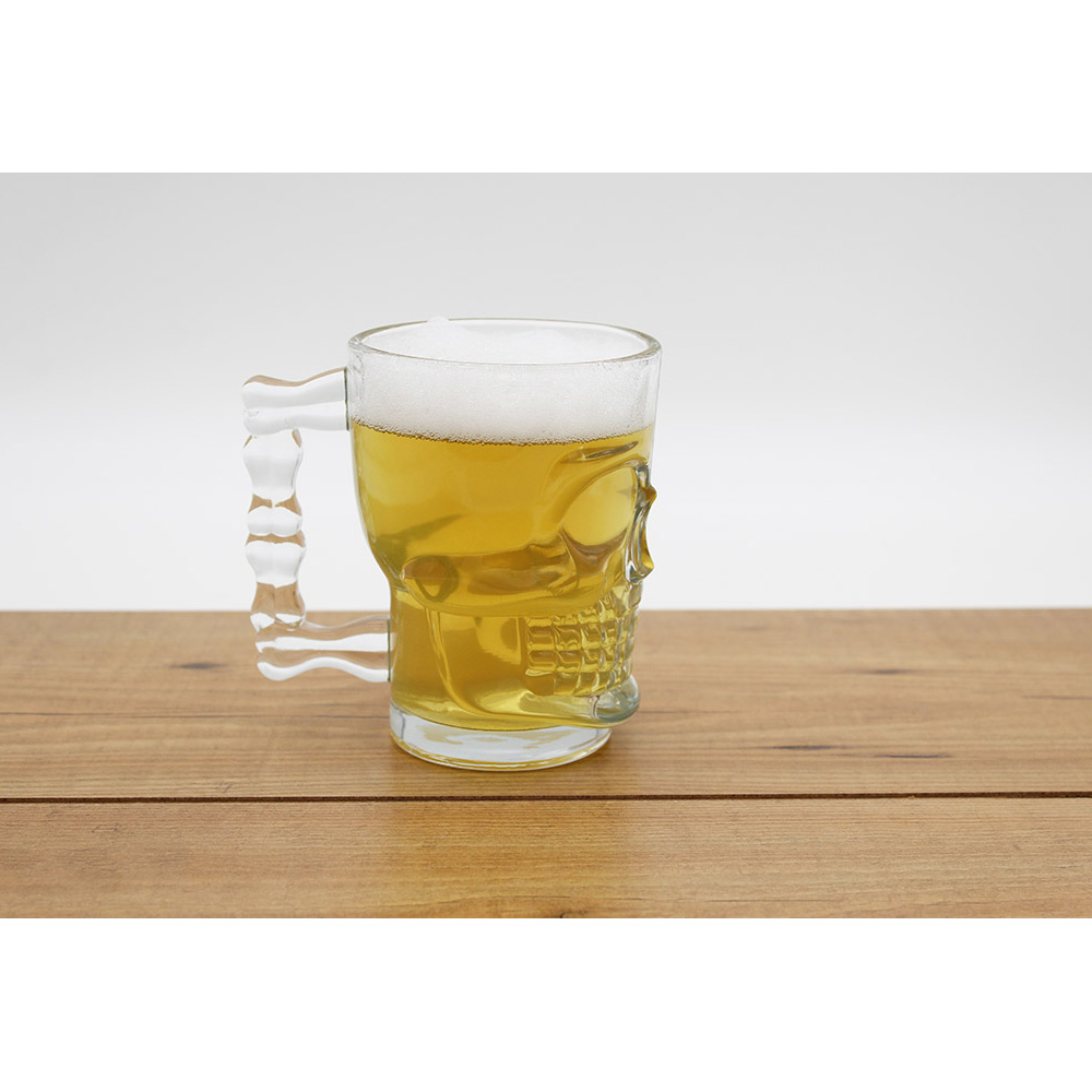 Totenkopf Bierglas Winkee Skull Bier Glas Schädel 400ml Partyglas 