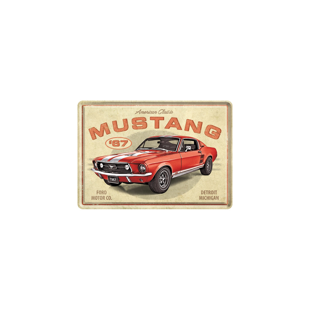 Blechpostkarte Ford Mustang GT 1967