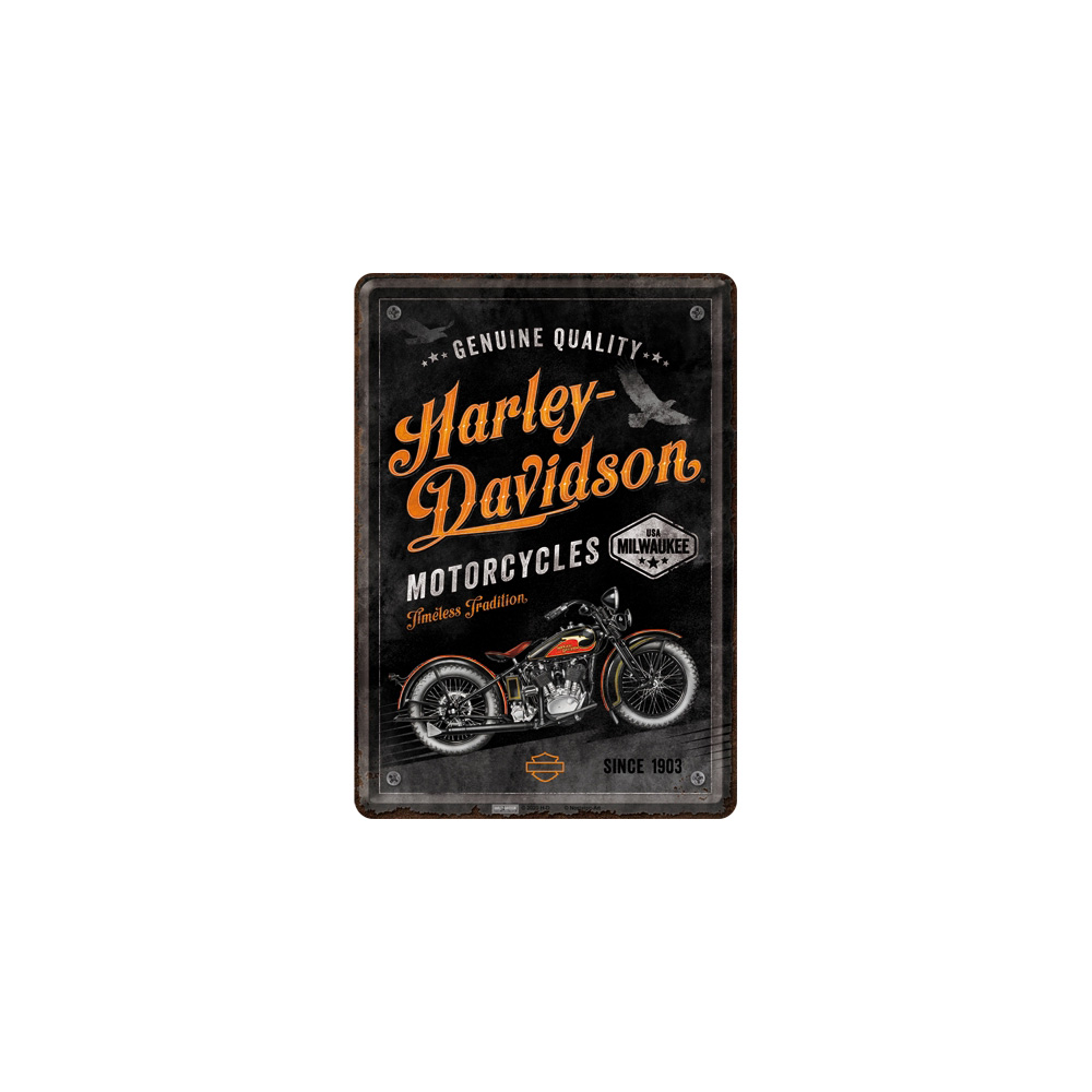Blechpostkarte Harley Davidson Timeless Tradition