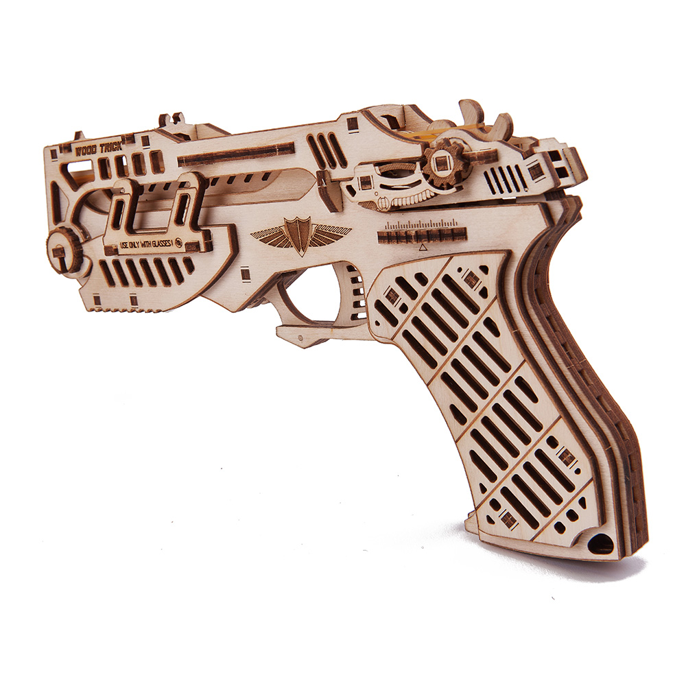 3D Holzpuzzle Pistole 122 Teile schussfähig Bild 2
