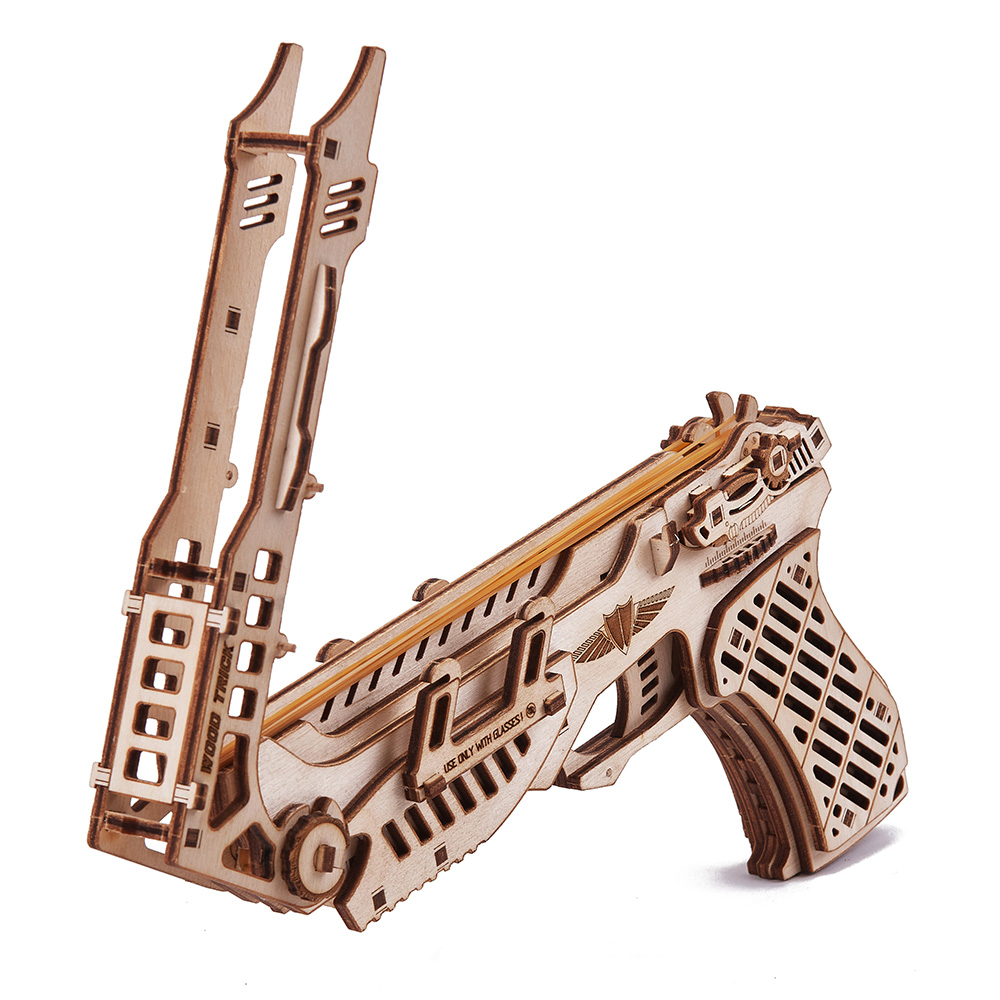 3D Holzpuzzle Pistole 122 Teile schussfähig Bild 1