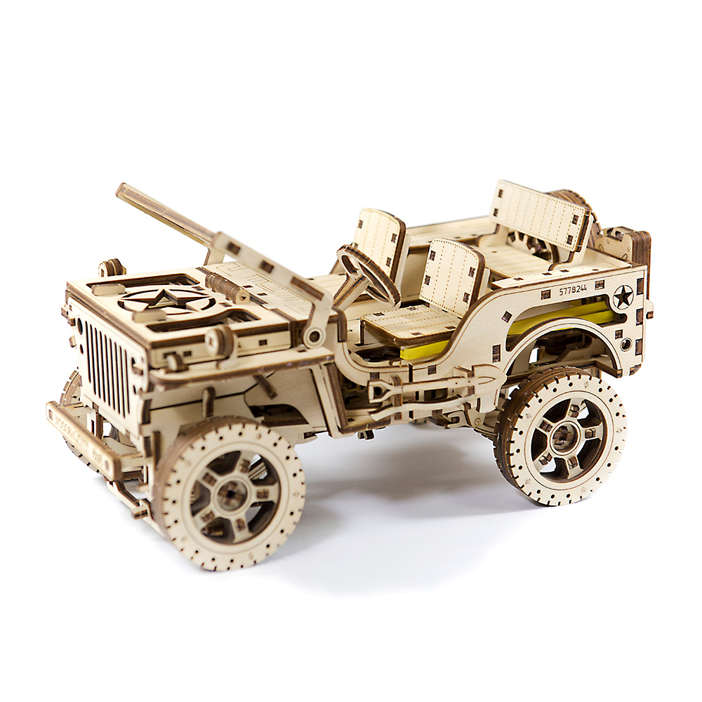 3D Holzpuzzle 4X4 Jeep 570 Teile fahrfhig Bild 1