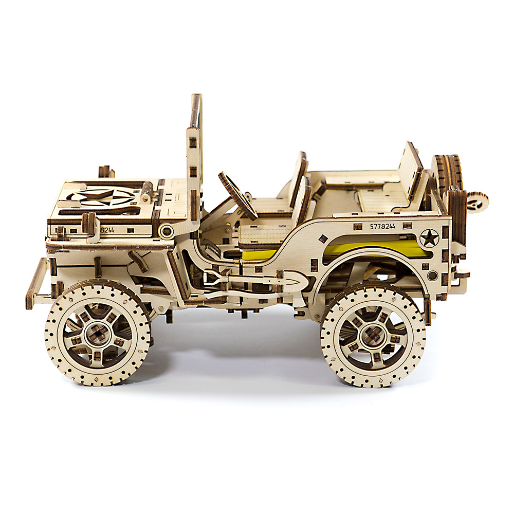 3D Holzpuzzle 4X4 Jeep 570 Teile fahrfähig Bild 3