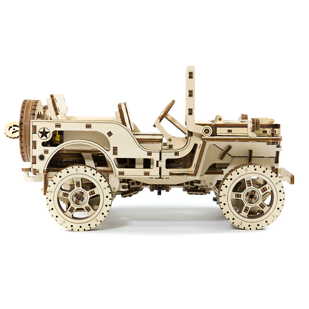 3D Holzpuzzle 4X4 Jeep 570 Teile fahrfhig Bild 1