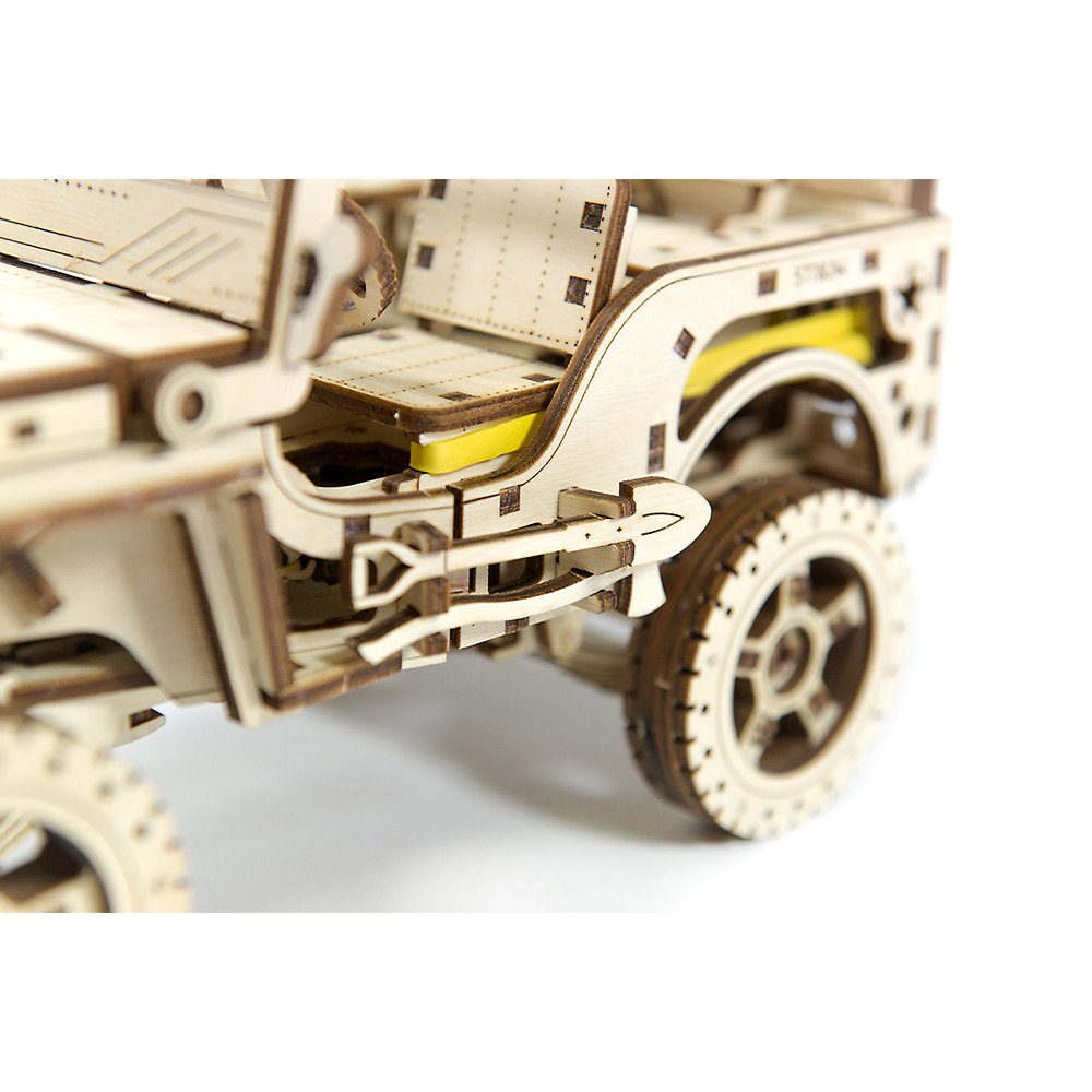 3D Holzpuzzle 4X4 Jeep 570 Teile fahrfähig Bild 9