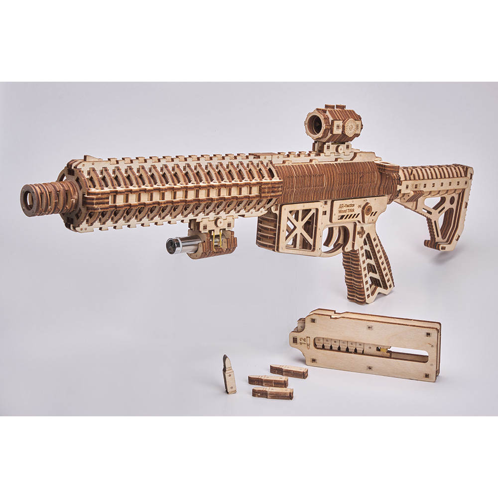 3D Holzpuzzle AR-T Sturmgewehr 496 Teile schussfhig Bild 1