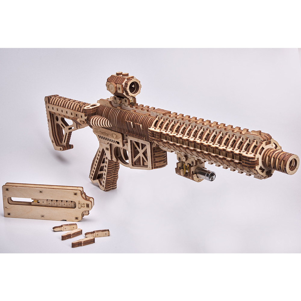 3D Holzpuzzle AR-T Sturmgewehr 496 Teile schussfähig Bild 1