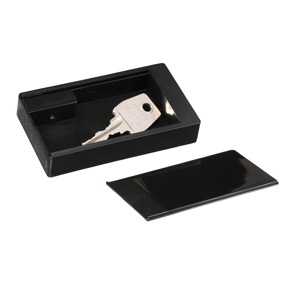 Magnetische Schlüsselbox mit Schiebedeckel schwarz 9,2x5,4x1,7 cm Bild 3