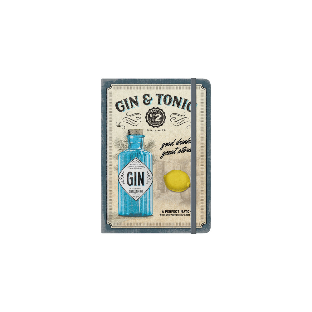 Notizbuch Gin & Tonic - Drinks & Stories 15 x 21,5 cm