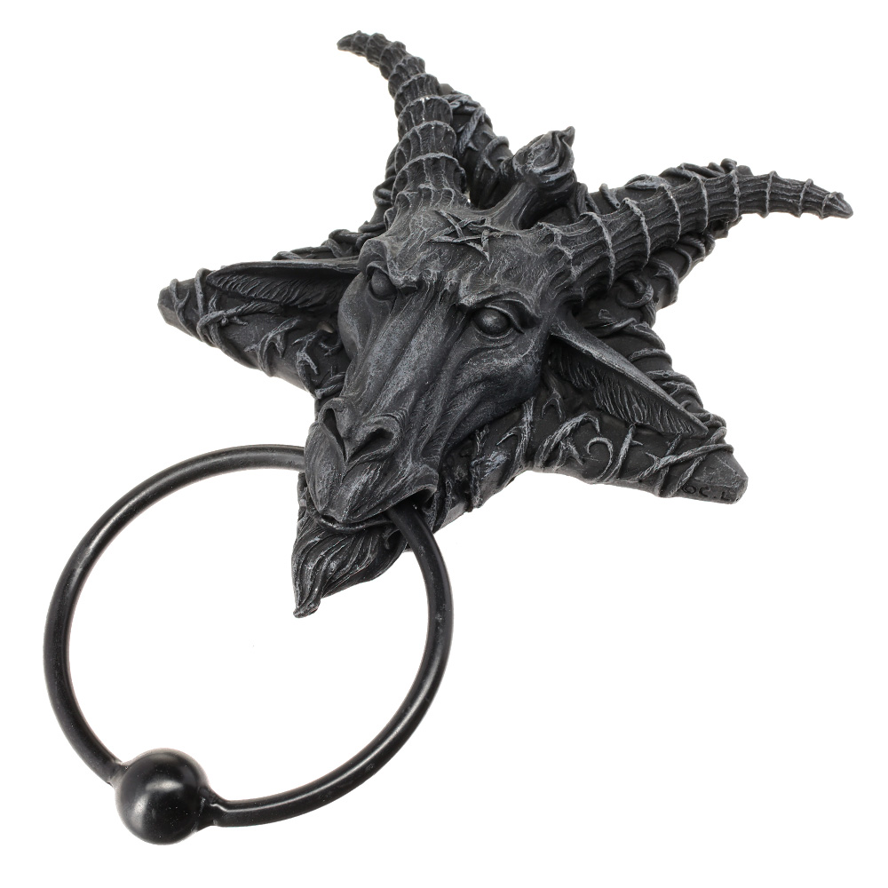 Trklopfer Baphomet mit Metallklopfer schwarz