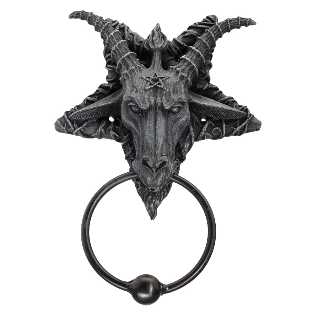 Trklopfer Baphomet mit Metallklopfer schwarz Bild 1