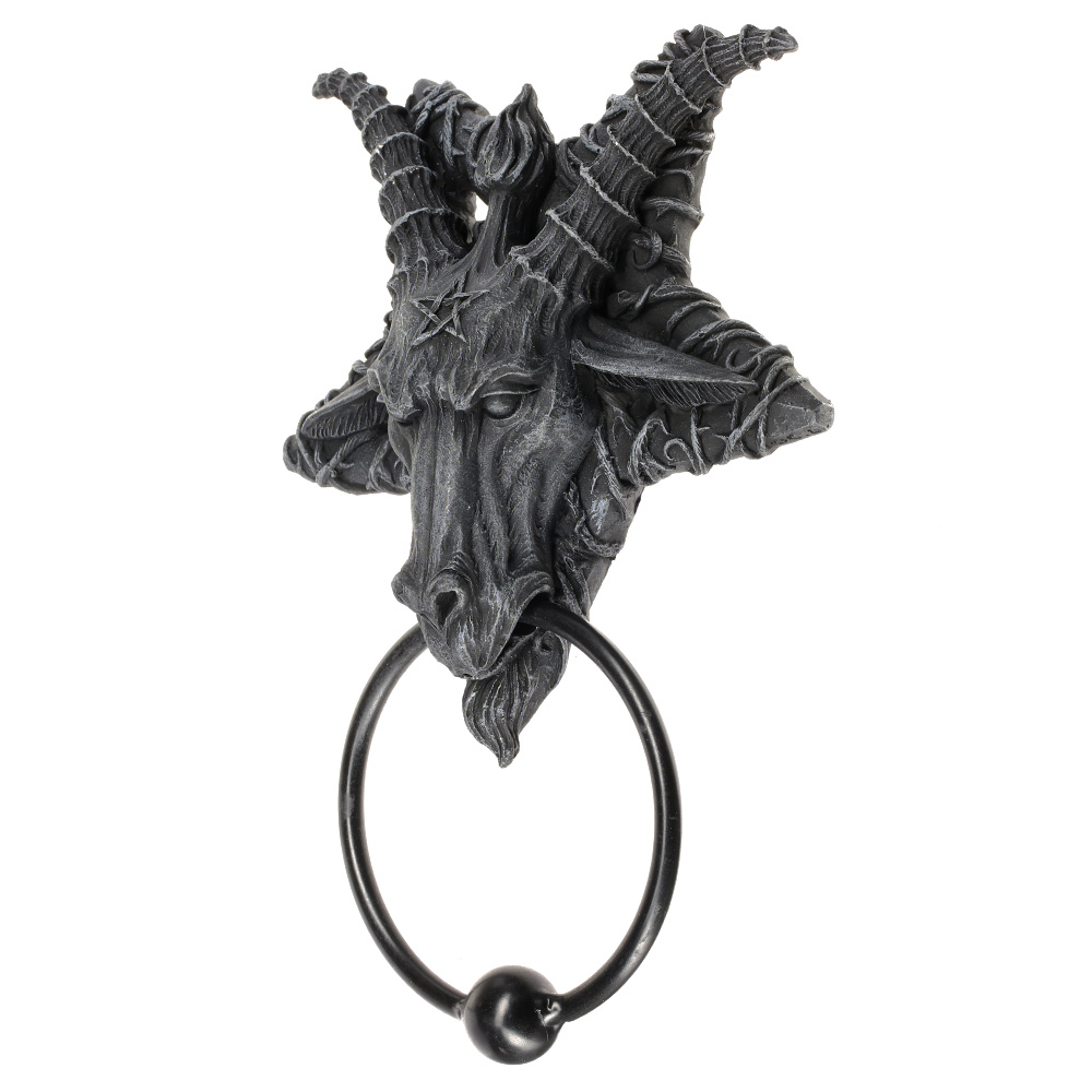 Trklopfer Baphomet mit Metallklopfer schwarz Bild 2