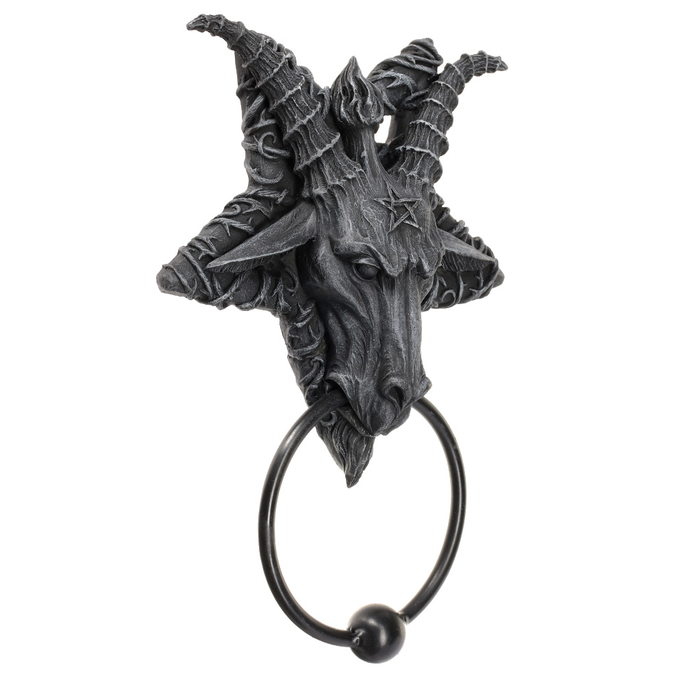 Trklopfer Baphomet mit Metallklopfer schwarz Bild 3