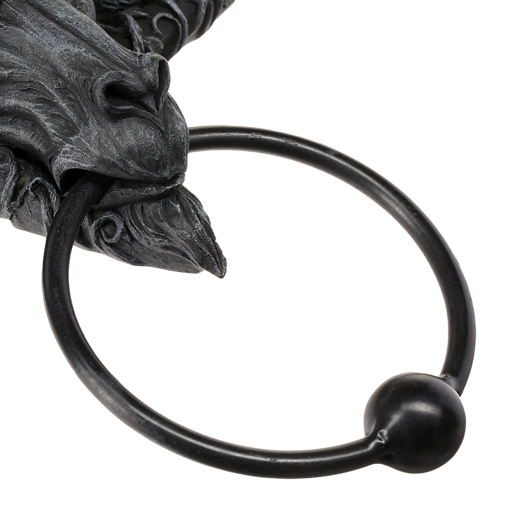 Türklopfer Baphomet mit Metallklopfer schwarz Bild 5