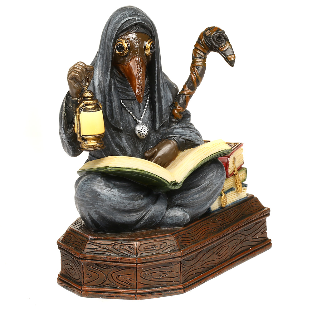 Dekofigur Apothecarius Pestdoctor auf Sarg 12 x 7 cm Bild 1