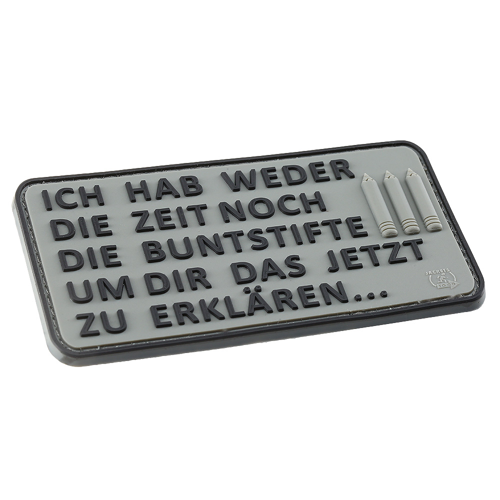 JTG 3D Rubber Patch mit Klettflche Buntstifte steingrau/schwarz Bild 1