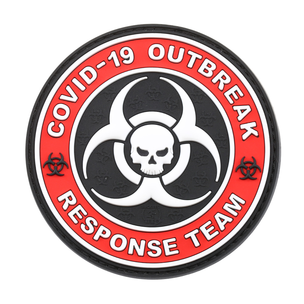 JTG 3D Rubber Patch mit Klettflche Covid 19 Outbreak Response Team fullcolor