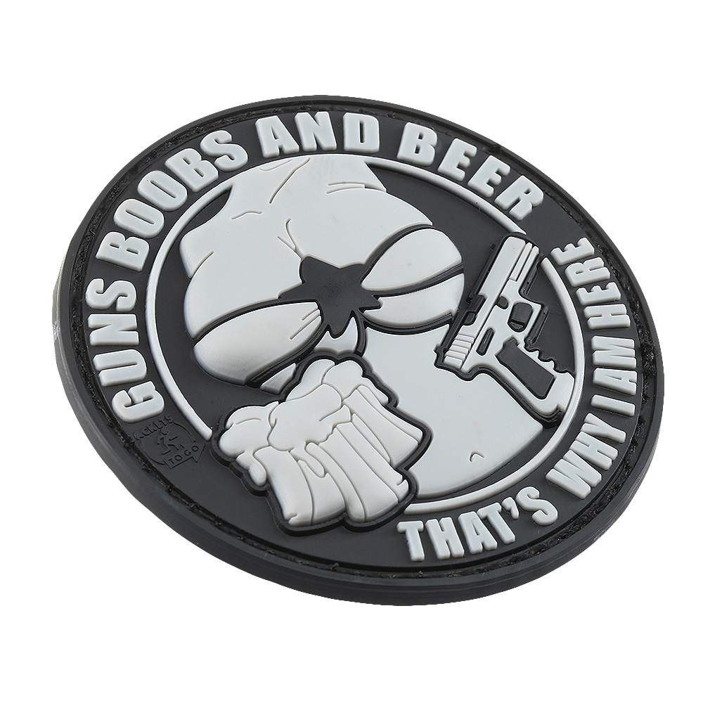 JTG 3D Rubber Patch mit Klettfläche Guns, Boobs and Beer swat Bild 1