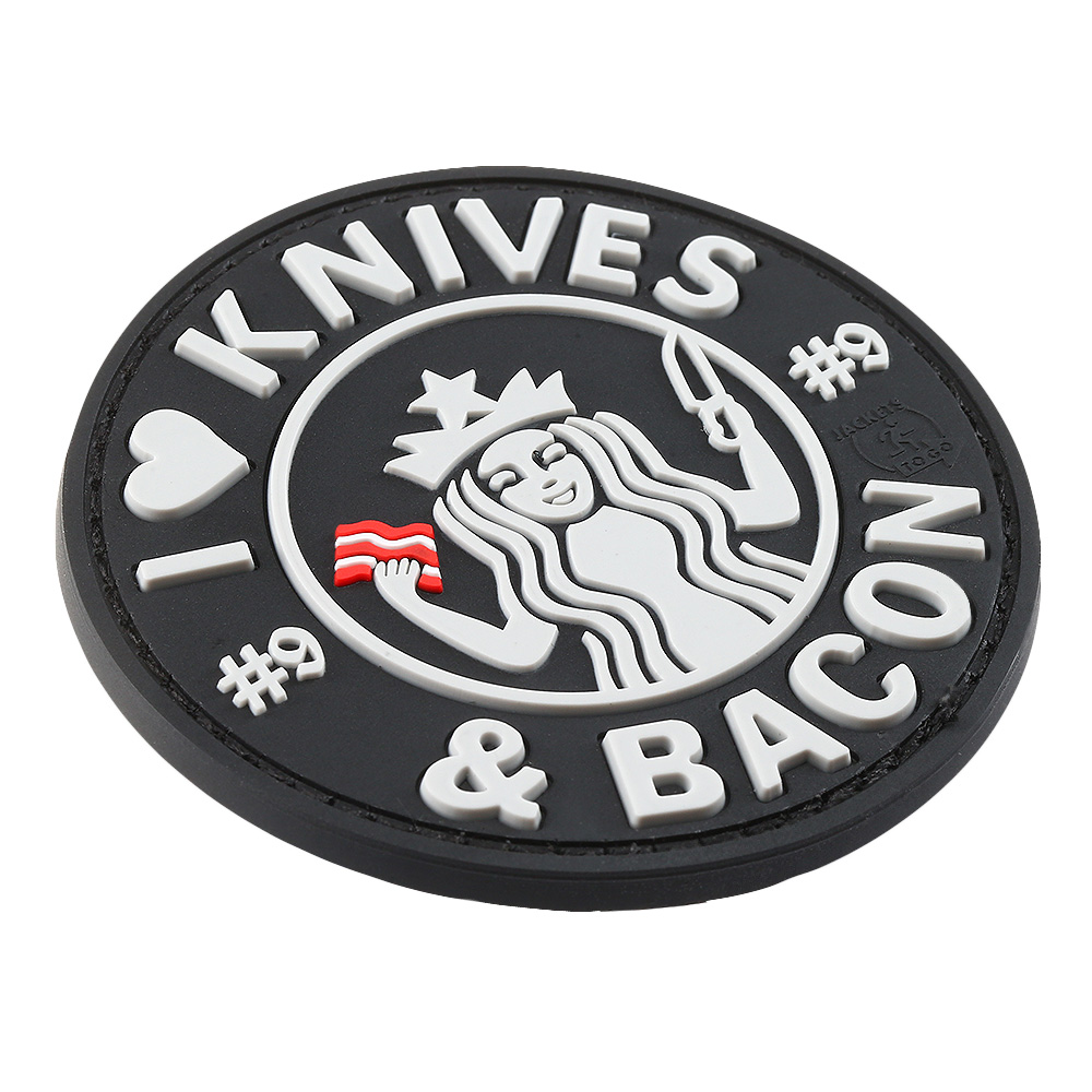 JTG 3D Rubber Patch mit Klettflche I Love Knives and Bacon swat Bild 1