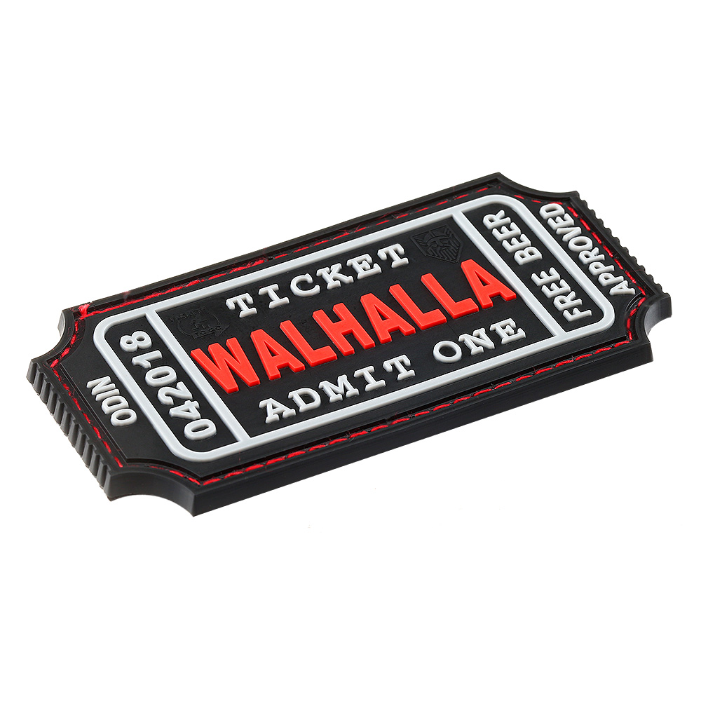 JTG 3D Rubber Patch mit Klettflche Walhalla Ticket fullcolor Bild 1