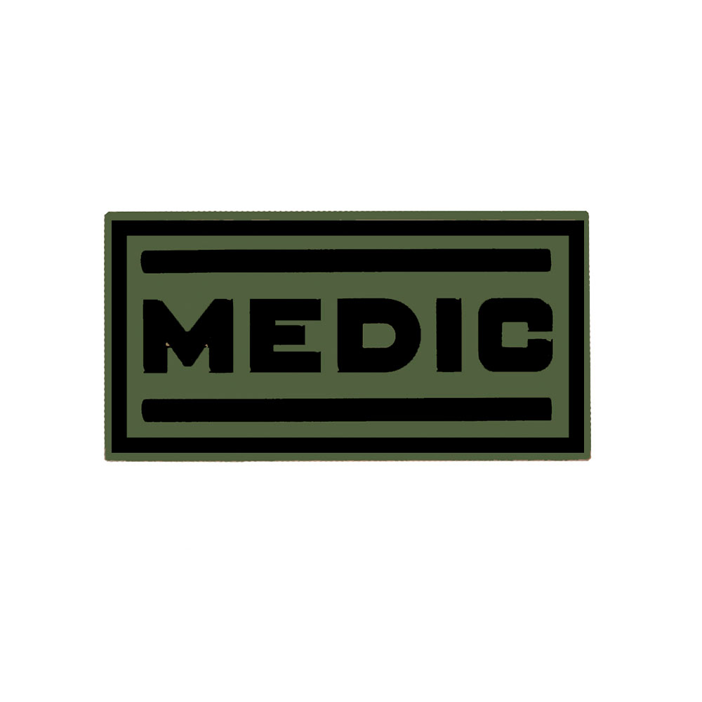 101 INC. 3D Rubber Patch mit Klettflche Medic oliv/schwarz