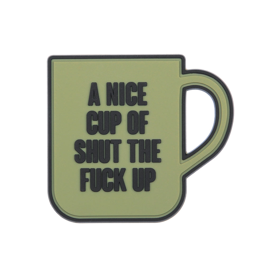 101 INC 3D Rubber Patch mit Klettflche A Nice Cup... oliv/schwarz