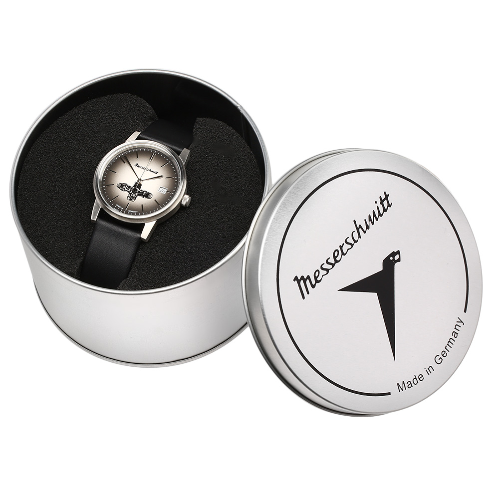 Messerschmitt Boxer-Uhr ME-Boxer 15 mit Lederband Bild 1