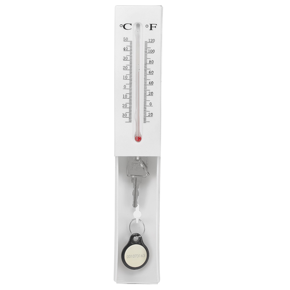 Esschert Design Thermometer Schlüsselversteck aus PP, Glas und Kerosin, 5,2  x 2,8 x 16