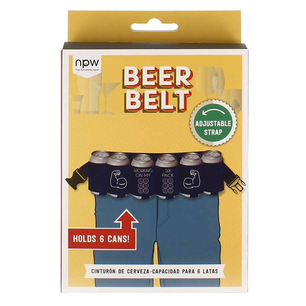 Dosengürtel Beer Belt für 6 Dosen verstellbar blau