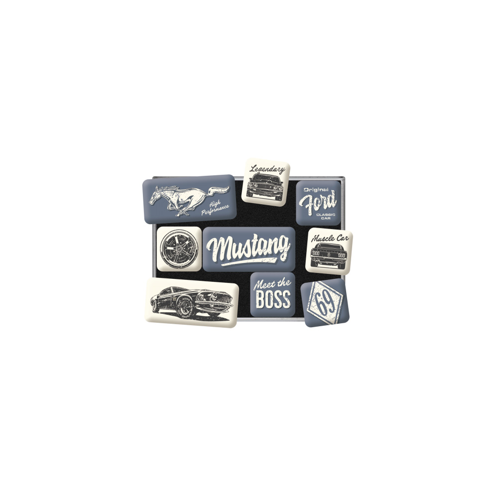 Magnet Set Mustang The Boss 9-teilig