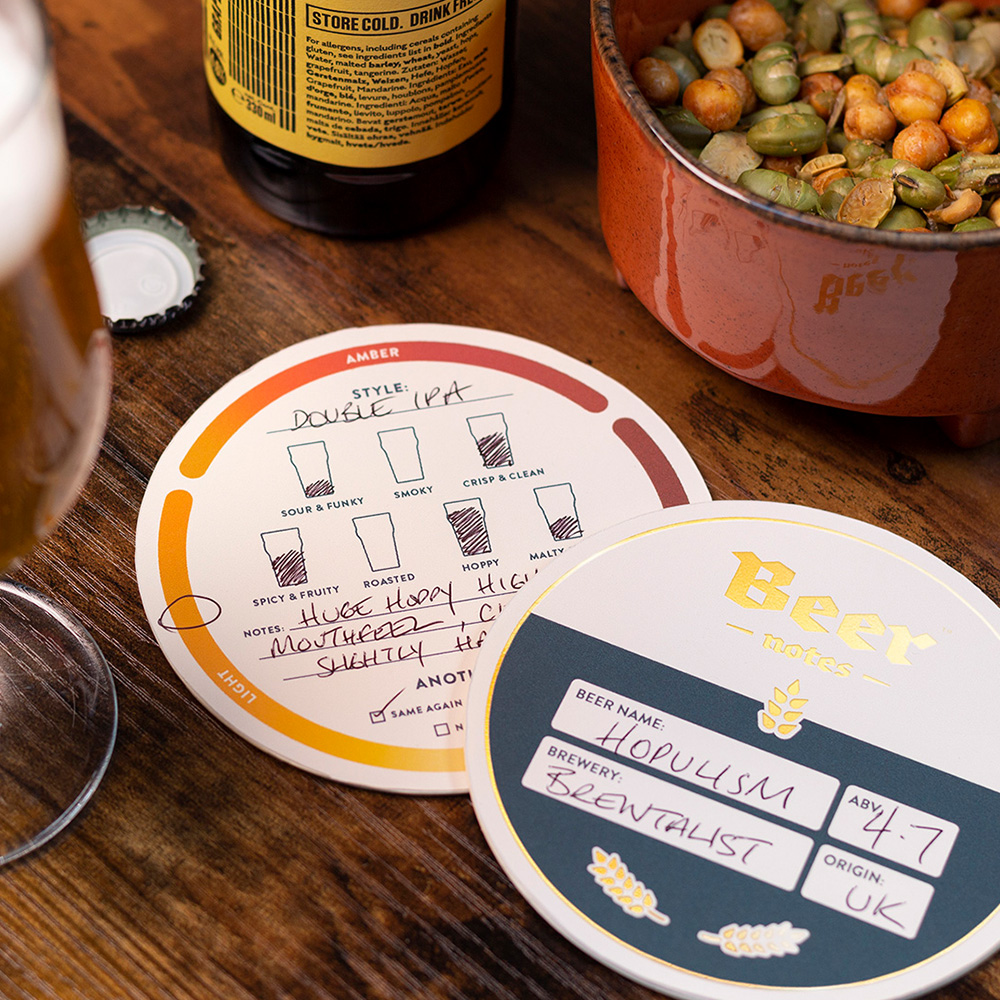 Bierdeckel Beer Notes 24 Stck fr Verkostungsnotizen