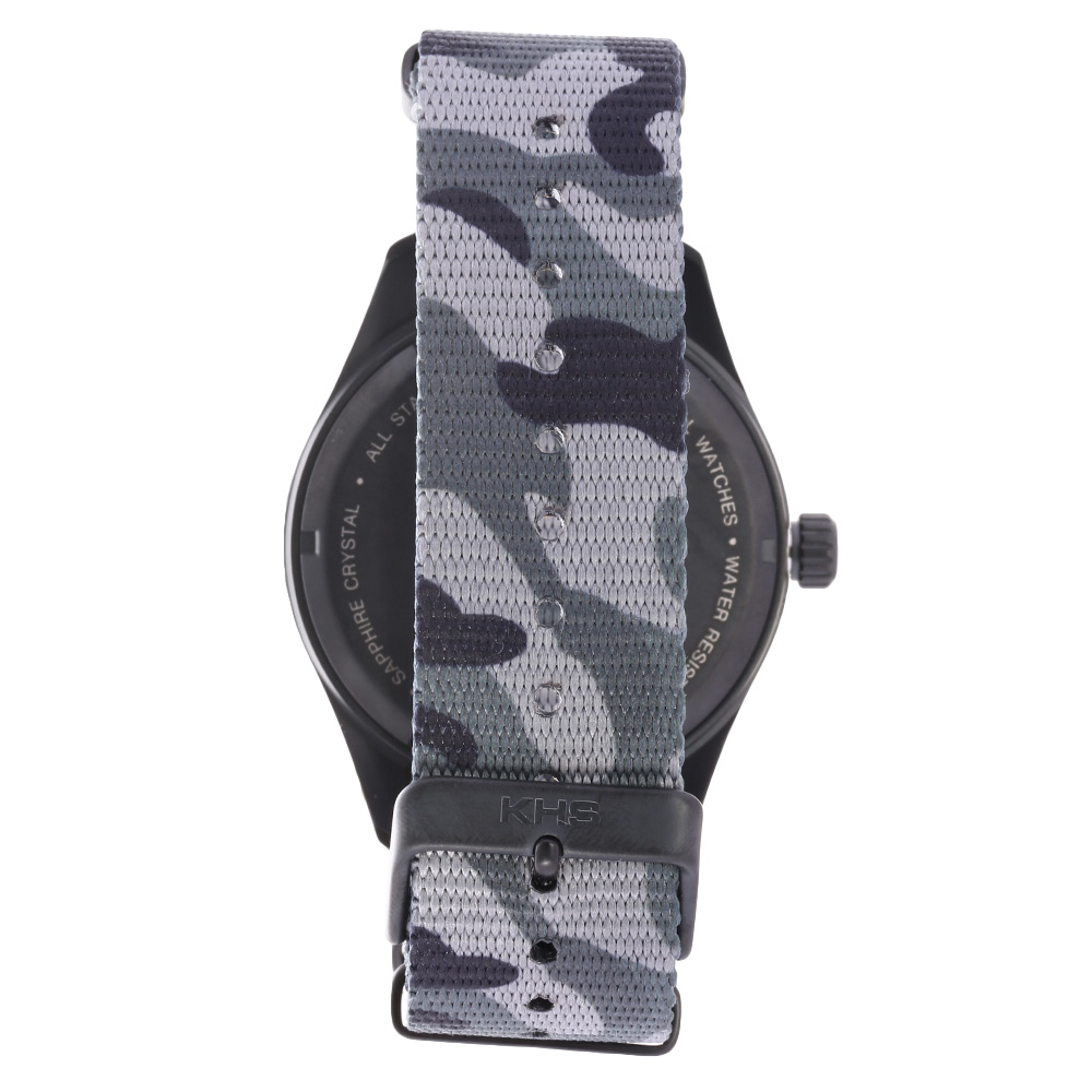 KHS Armbanduhr Seeker Black Steel Natoarmband camouflage schwarz Bild 3