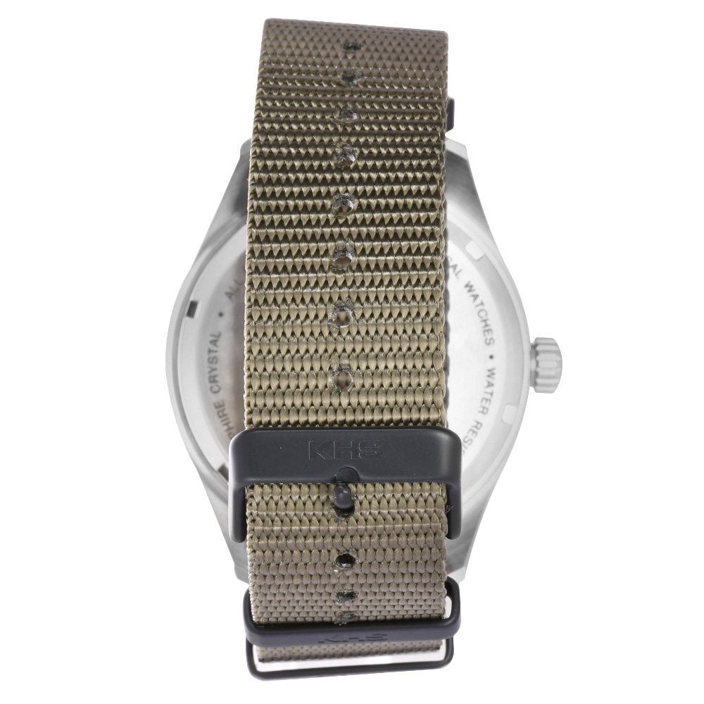 KHS Armbanduhr Seeker Steel Blue Edition Natoband steingrau-oliv Bild 1